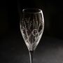 Joint Monogram Hand Engraved Pair Of Champagne Flutes, thumbnail 9 of 10