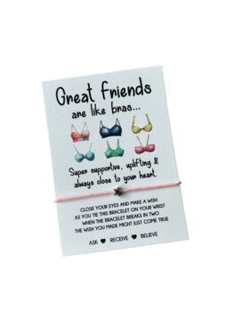 Friends Are Like Bras Wish Bracelet | Gift For Friend, 5 of 7