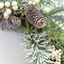 Luxury White Berry And Fir Cone Wreath, thumbnail 5 of 6