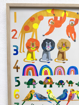 Rainbow Counting Nursery Print, 3 of 11