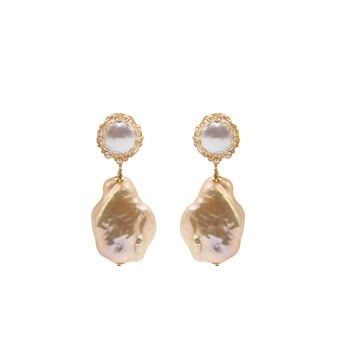 Gemma 14 K Recycled Gold Filled Drop Earrings, 2 of 3