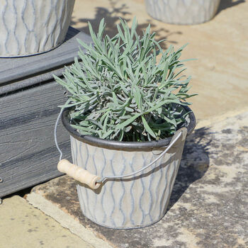 Set Of Four Vintage Rippled Bucket Planters, 7 of 10