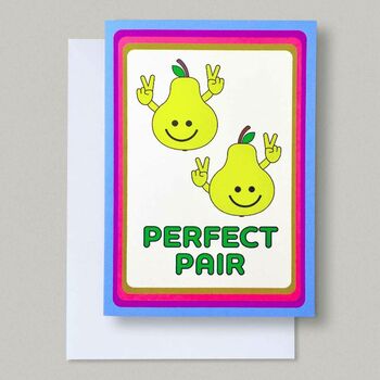 Funny Perfect Pair Couples Retro Love Anniversary Card, 2 of 2