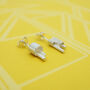 Handmade Minimal Silver Studs | Microtropolis Earrings, thumbnail 2 of 8