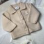 Personalised Beige Knitted Cardigan, thumbnail 1 of 4