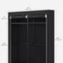 Collapsible Fabric Wardrobe With Rails Clothes Storage, thumbnail 2 of 8