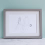 Personalised Wedding Day Line Drawing Portrait Print, thumbnail 11 of 12