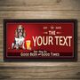 Personalised Bar Runner And Coasters Dog House Vintage, thumbnail 3 of 8