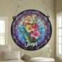 Gladiolus Personalised Stained Glass Effect Suncatcher, thumbnail 5 of 7