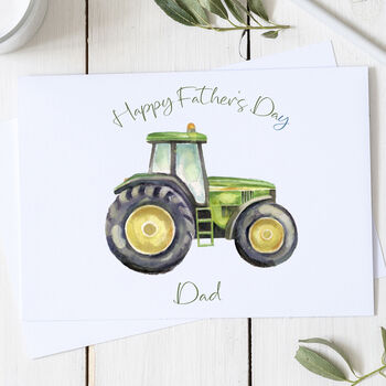 Personalised Tractor Father's Day Card For Dad Or Grandad, 2 of 2