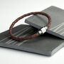 Personalised Men's Woven Leather Bracelet, thumbnail 2 of 3