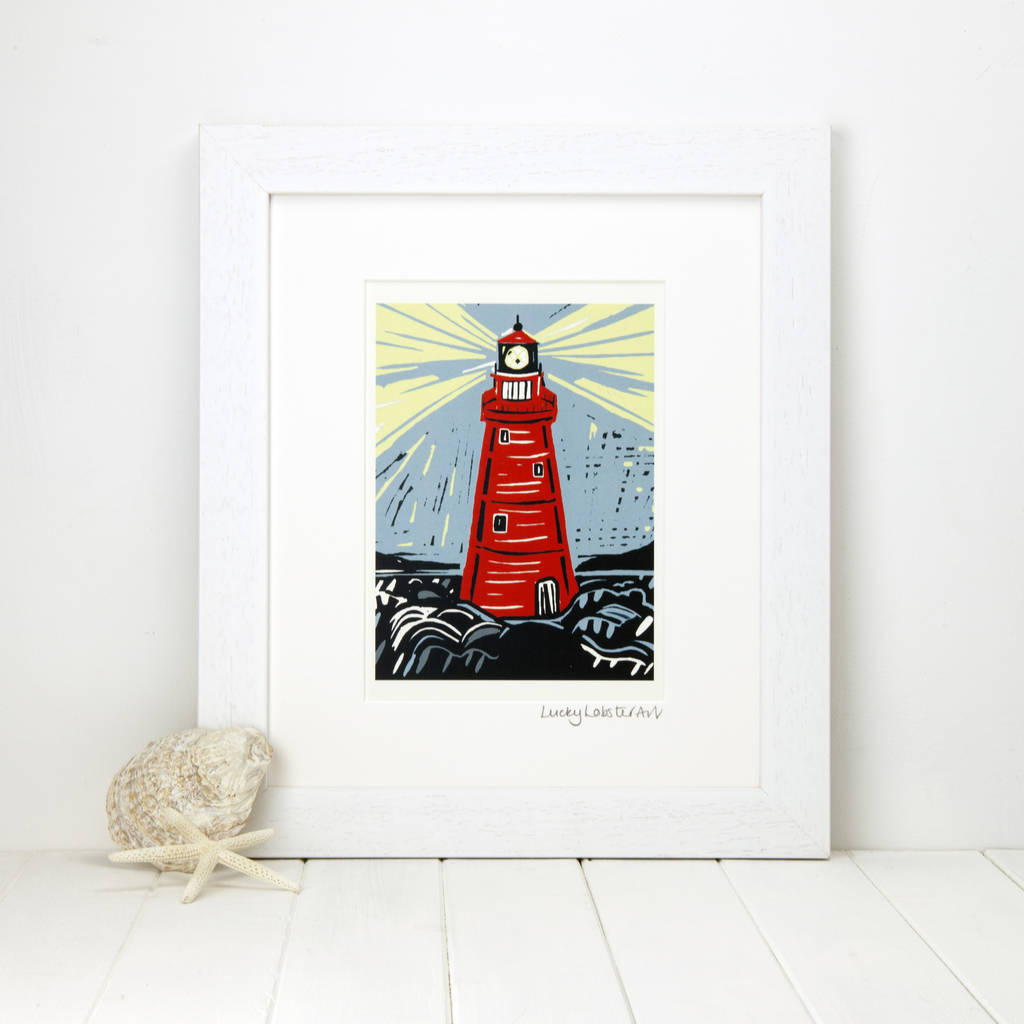 'lighthouse' Print By Lucky Lobster Art