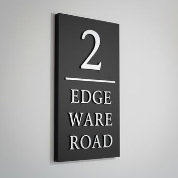 Portrait House Sign With Parallel Line, 4 of 6