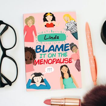 Personalised Menopause Funny Notebook Book, 9 of 9