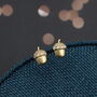 Christmas Sterling Silver Acron Earrings, thumbnail 5 of 6