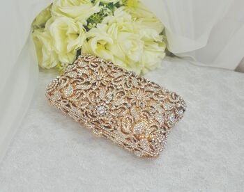 Crystal Evening Clutch Bag Silver Or Gold, 6 of 6