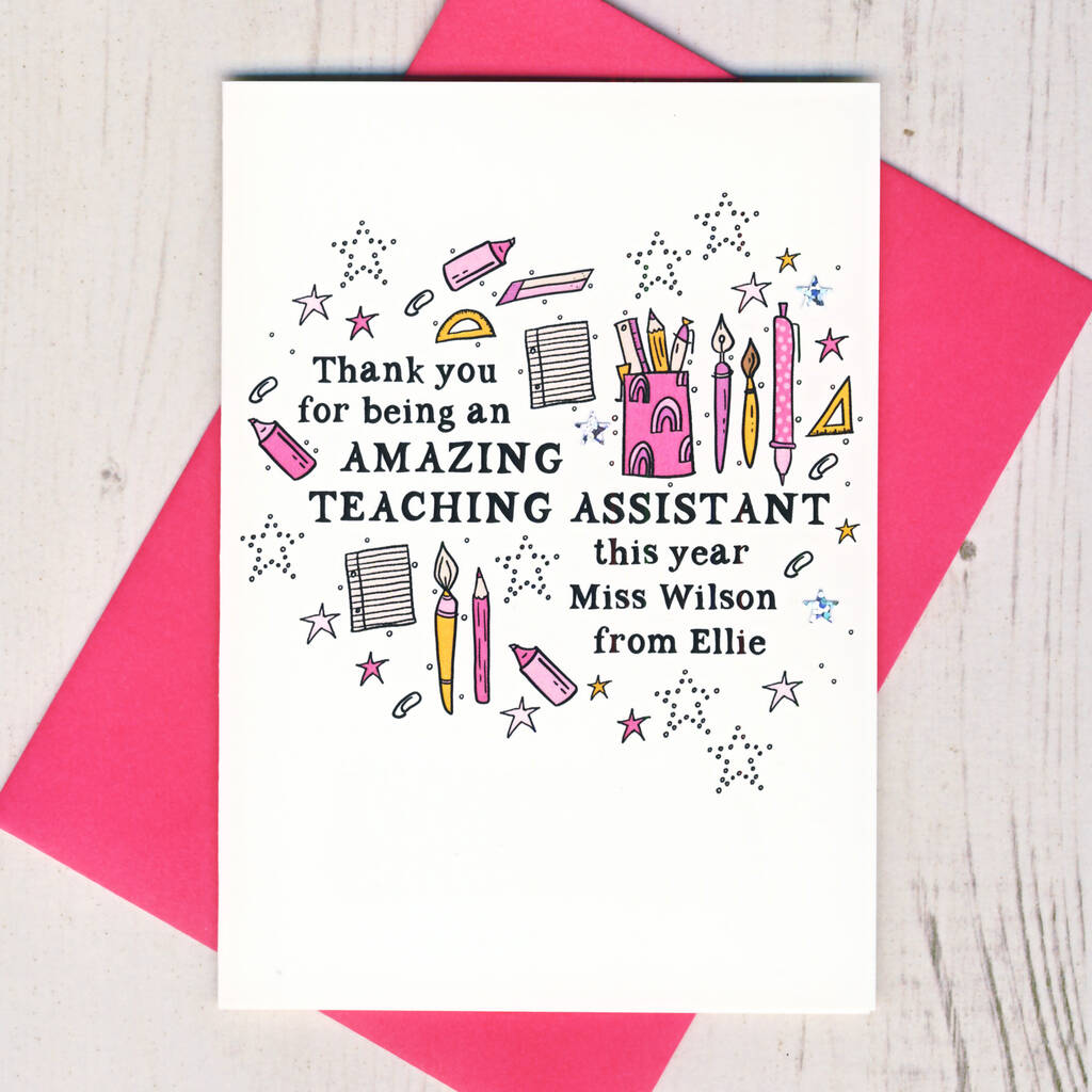 Personalised An Amazing Teaching Assistant Card By Eggbert & Daisy