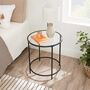 Black Round Side Table Small Coffee Table End Table, thumbnail 1 of 8