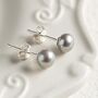 Grey Freshwater Pearl Earrings, thumbnail 1 of 8