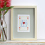 Ace Of Hearts Personalised Vintage Playing Card Print, thumbnail 3 of 7