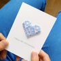 Personalised 9th Pottery Anniversary Origami Heart Card, thumbnail 1 of 5