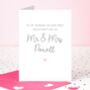 Husband First Valentine's Day As Mr And Mrs Card, thumbnail 1 of 3