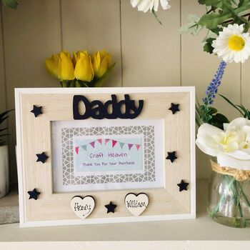 Personalised Dad Daddy Photo Frame Birthday, 7 of 12
