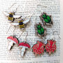 Bumblebee Wooden Earrings, thumbnail 5 of 8