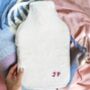 Personalised Cream Womens Hot Water Bottle Gift, thumbnail 1 of 7