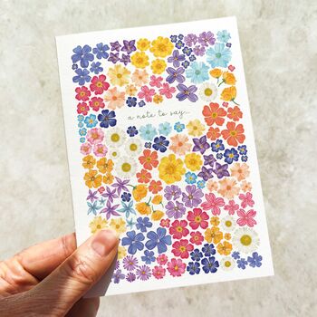 Ditsy Flower Garden A6 Folded Note Cards And Envelopes, 5 of 6