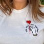 We Are In This Together Embroidered T Shirt, thumbnail 1 of 3