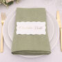 Personalised White Wavy Edge Wedding And Event Gold Foiled Place Cards, thumbnail 3 of 4