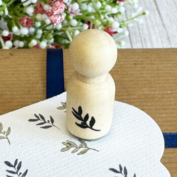 Detailed Leaf Mini Rubber Stamp For Crafting, 6 of 6