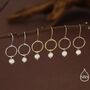 Genuine Freshwater Pearl And Circle Dangle Drop Earrings In Sterling Silver, thumbnail 6 of 11