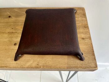 Personalised Leather Desk Coin Tray, Chocolate Brown, 12 of 12