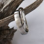 Double Link Mens Stainless Steel Band Ring, thumbnail 3 of 11