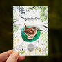 Inky Wren Eco Wooden Pin Brooch, thumbnail 1 of 7