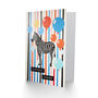 Stripes Balloons Wishes Fun Zebra Birthday Card, thumbnail 2 of 4