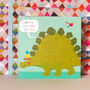 Happy Birthday Stegosaurus Card, thumbnail 4 of 5