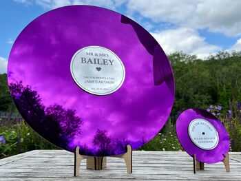 Personalised Vinyl Record Wedding Guest Book Alternative, 8 of 11