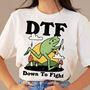 'Dtf Down To Fight' Funny Frog Shirt, thumbnail 1 of 8