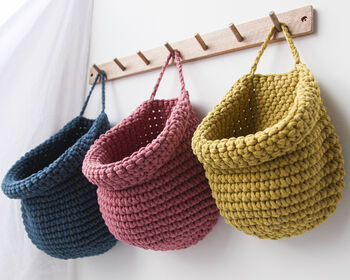Crochet Wall Hanging Basket, 2 of 11