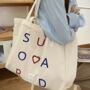 Large Beach Letter Tote Bag, thumbnail 1 of 7