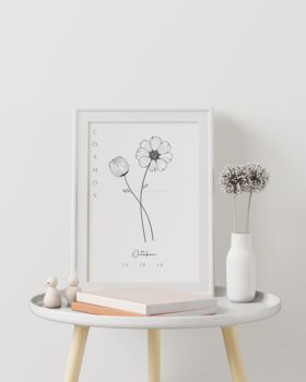 Personalised Birth Flower Print, 10 of 12