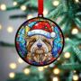 Yorkshire Terrier In Santa Hat Suncatcher Decoration, thumbnail 4 of 6