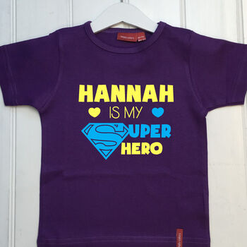 Personalised Child's Mummy Is My Superhero T Shirt, 2 of 8