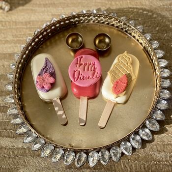 Personalised Diwali Trio Of Cakesicle Gift, 2 of 12