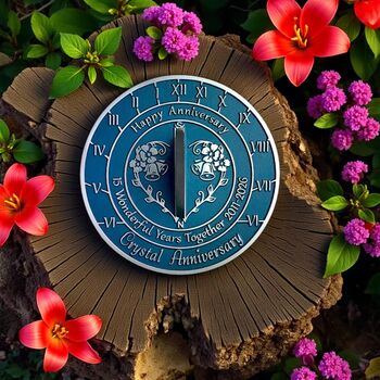 15th Crystal Anniversary Sundial Gift Celebration Present, 2 of 10