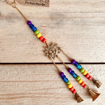 Smiling Sunshine Rainbow Bells Wind Chime, 2 of 5