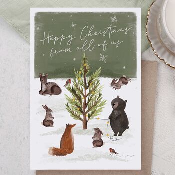 Woodland Animals Christmas Card Pack, 5 of 6